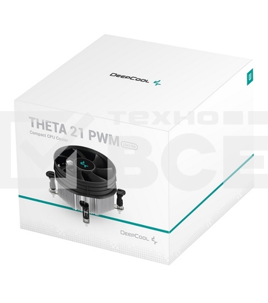 Кулер для процессора DEEPCOOL THETA 21 PWM 1700 черный, 92 мм, алюминий, 2400 об/мин, 30.2 дБ, 4 pin, 95 Вт, 72 мм