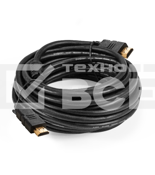 Кабель HDMI ExeGate EX-CC-HDMI-7.5F (19M /19M, 7,5м, v1.4b, ферритовые кольца, позолоченные контакты)