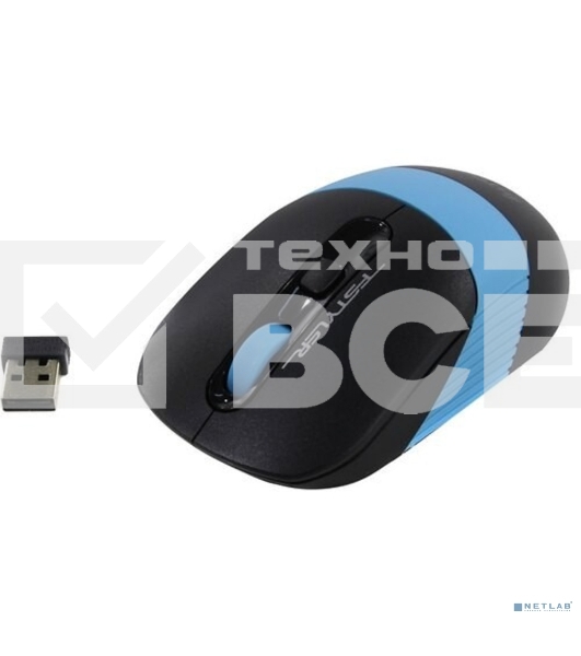 Мышь беспроводная A4Tech Fstyler FG10 черный/синий, 2000 dpi, радиоканал, USB, кнопки - 4