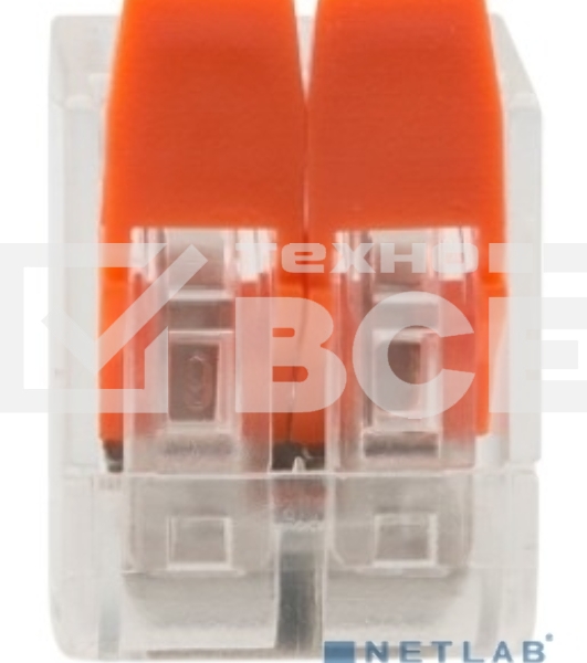 Универсальная компактная клемма Rexant 2-проводная до 4,0 мм² (50 шт./уп.)