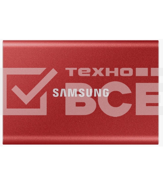 Твердотельный накопитель Samsung SSD 2TB T7, USB Type-C, R/W 1000/1050MB/s, красный