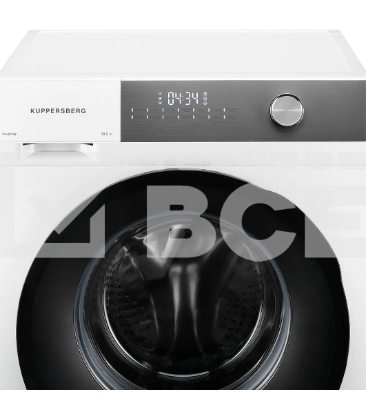 Стиральная машина Kuppersberg WM 610 W, High-Tech, загрузка 10.5 кг, 14 программ, 1400 об/мин. сенсорное/механическое управление, инверторный двигатель, функция пара, отложенный старт, самодиагностика, блокировка от детей, энергоэффективность А+++, цвет б