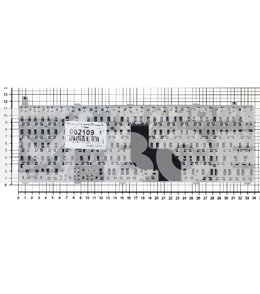 Клавиатура для ноутбука DNS 0124002 черная без рамки