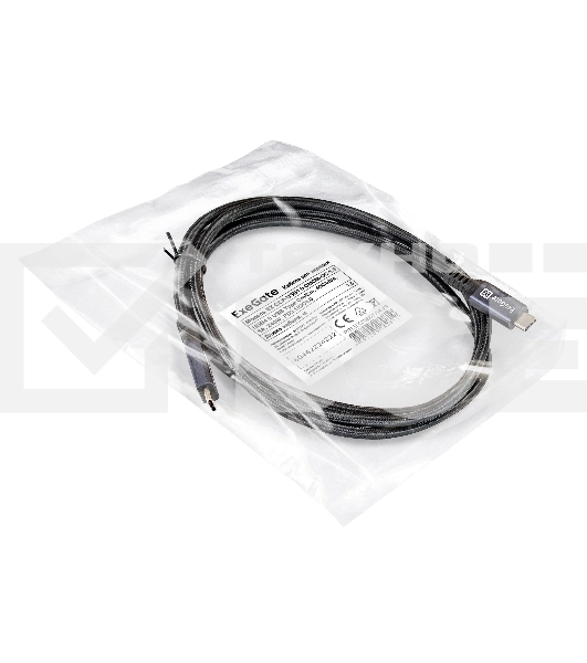 Кабель для зарядки ExeGate EX-CCP-USB4.0-CMCM-QC-1.5 (USB4.0 USB Type-Cm/Cm, 40Gbit/s, 5A, 240W, PD3.1/QC4.0, 1,5м)