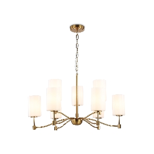 Люстра Ambrella light LH56054/6+3 BS/FR латунь/белый матовый E14*9 max 40W D765*1060