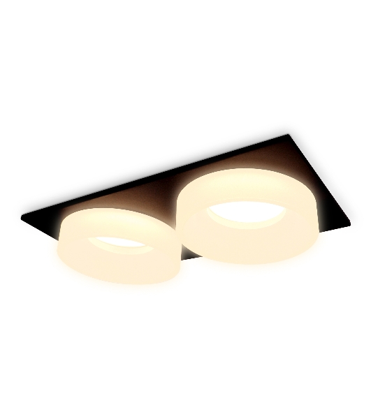 Светильник Ambrella light TN1319/2 SBK/FR черный песок/белый матовый GU5.3 182*92*45