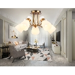 Светильник Ambrella light TR3218/5 GD/FR золото/белый матовый E27*5 max 40W D580*290, фото7