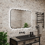 Зеркало Bau Black Rand 100х70, с LED фоновой подсветкой, бесконтактным сенсором, черной окантовкой, фото4