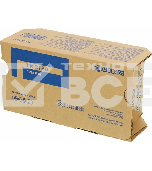 Картридж лазерный Kyocera TK-3130 (1T02LV0NL0) черный для FS-4200DN/4300DN, M3550idn/M3560idn 25000 стр