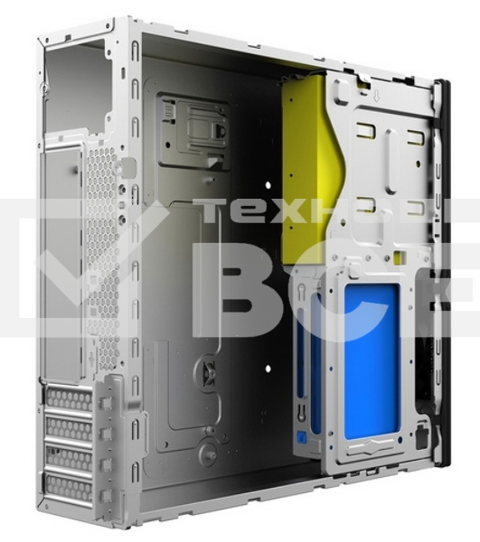 Компьютерный корпус с блоком питания 300Вт. Сase Foxline mATX Desktop 300W, 2xUSB3.0, 2xUSB2.0, toolless, Black, 8cm. fan, powercord