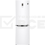 Холодильник LG GA-B419SQGL белый двухкамерный 223/79л морозилка снизу, No Frost, фото 1