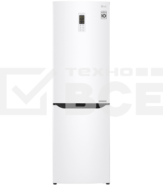 Холодильник LG GA-B419SQGL белый двухкамерный 223/79л морозилка снизу, No Frost