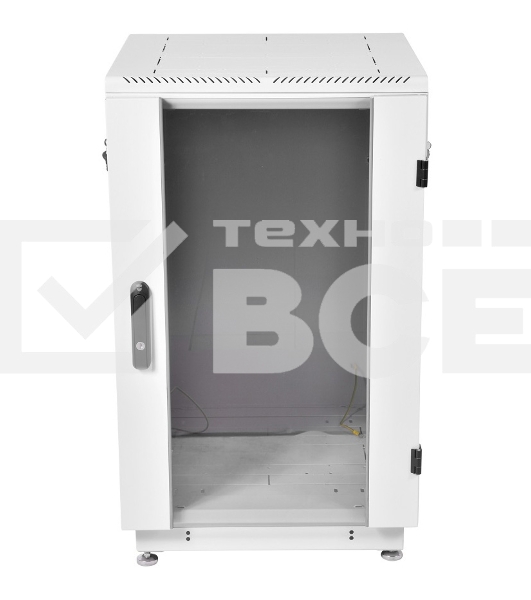 Шкаф коммутационный ЦМО ШТК-М-18.6.6-1ААА-9005 18U 600x600мм пер.дв.стекл задн.дв.стал.лист 2 бок.пан. направл.под закл.гайки 270кг черный