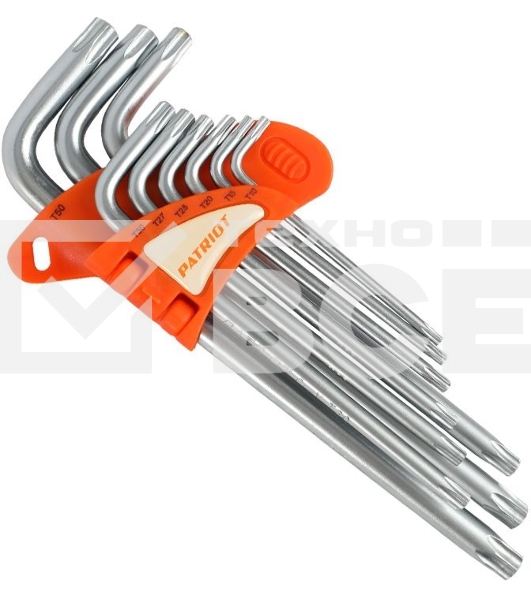 Набор ключей PATRIOT SKТ-9L, TORX, длинные, T10-T50, CRV, 9 шт