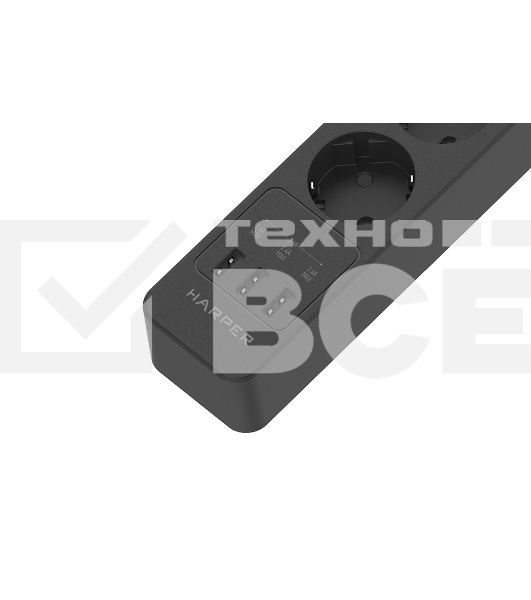 Удлинитель с USB зарядкой Harper UCH-330 White