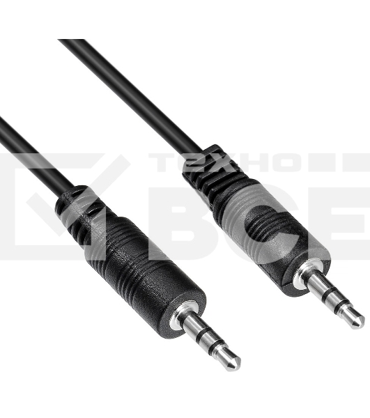 Кабель соединительный аудио-видео Buro BAAC002-1 Jack 3.5 (m)/Jack 3.5 (m) 1м. черный