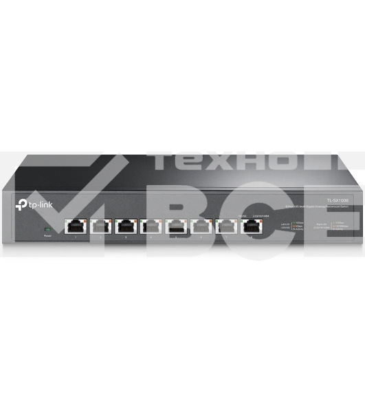 Коммутато TP-Link 8-port Desktop/Rackmount 10G Unmanaged Switch, 8 100/1G/2.5G/5G/10G RJ-45 ports,  1 Fan with intelligent speed control, 100-240 VAC, 50/60 Hz.
