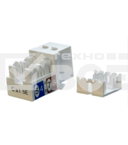 Вставка Hyperline KJ9-8P8C-C5e-90-WH Keystone Jack RJ-45(8P8C), категория 5e, белая