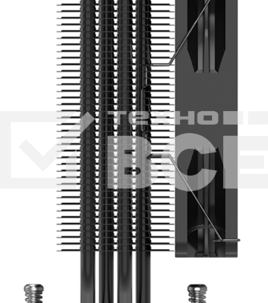 Кулер PCCooler Paladin EX400S S115X/1200/1700/AM4 (24 шт/кор, TDP 180W, 120mm PWM LED FAN, 4 тепловые трубки 6мм, 800-1800RPM, 28,6dBa)