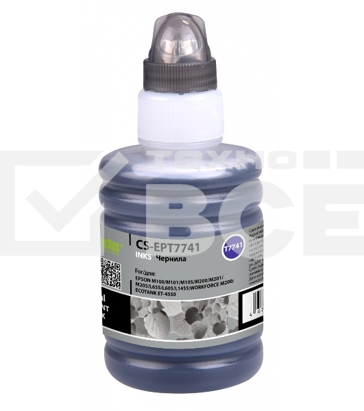 Чернила Cactus CS-EPT7741 T7741 черный140мл для Epson M100/101/105/200/201