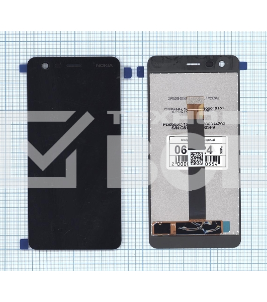 Дисплей для Nokia 2 черный