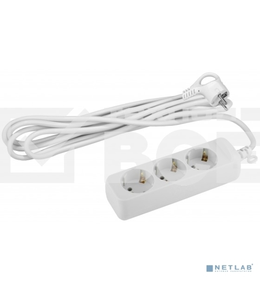 Удлинитель ЭРА U-3e-10m-3x1 с заземлением 3 гнезда 10 м полипропилен, 3х1 мм2