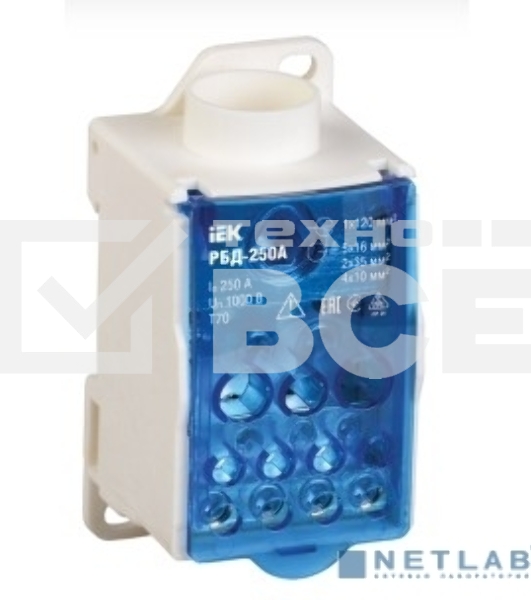 Распределительный блок Iek RBD-250 на DIN-рейку РБД-250А