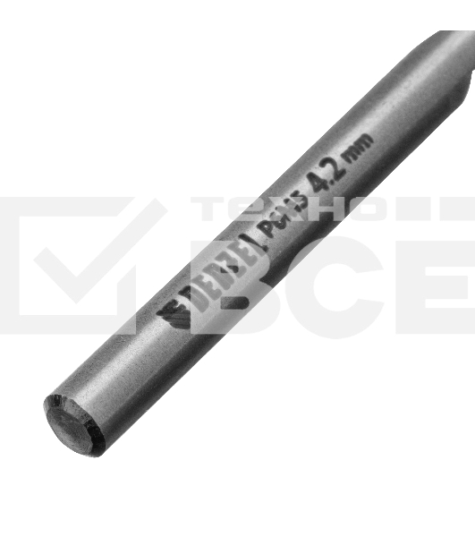 Сверло спиральное по металлу 4,2 x 75мм, Р6М5, Golden Tip, многогранная заточка Denzel