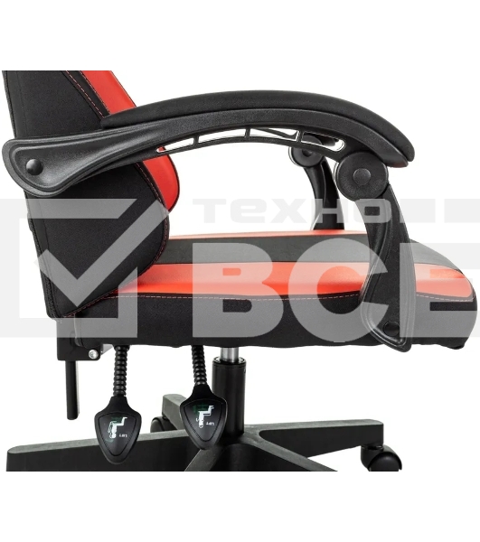 Кресло игровое Zombie Rudger черный/красный