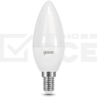 Лампа светодиодная Gauss A60 9.5Вт цок.:E14 свеча 220B 3000K св.свеч.бел.теп. C37 (упак.:10шт) (103101110)