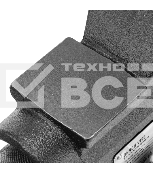 Тиски слесарные BVH-100, 100 мм, поворотные, стальная направляющая, с наковальней Denzel