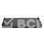 Полка стационарная 19' ExeGate ECSF-WM600-B (перфорированная, глубина 300мм, крепление 19' 1U, для настенных шкафов глубиной до 600мм, нагрузка до 50кг, цвет черный RAL 9004), фото 1