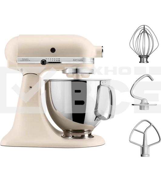 Настольный миксер с откидным блоком KitchenAid 5KSM125EMH Artisan 4.8 л, кремовый
