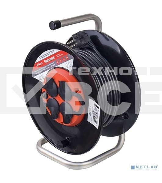Удлинитель на катушке PERFEO (PF-B4677) 'RU POWER', с/з, 4 гнз - 20 м