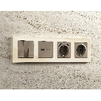 Комплект механизма розетки ALFA Темная бронза матовый 2USB A+C 20W (быстрая зарядка) QUANT (AP6410, VM177) MA641010, фото4