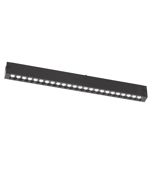 Трековый линейный светильник Ambrella light GL8085 BK черный IP20 18W 3000-6000K 220V 24° 410*25*41