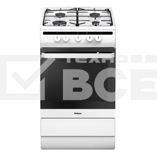 Плита газовая Hansa FCGW51003 белый, конфорок 4 шт, духовка 56 л, 50 см x 85 см x 60 см
