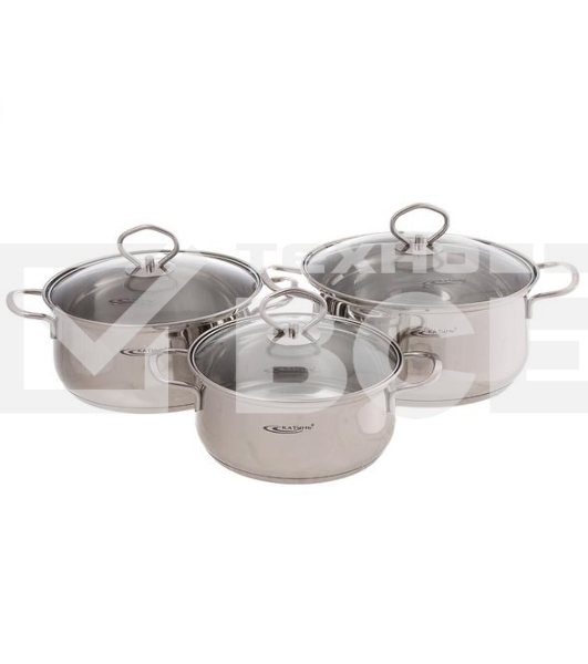 Набор кастрюль Катунь КТ-СР-001 Лира, 1,6 л+2,2 л+3,2 л