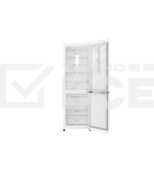 Холодильник LG GA-B419SQGL белый двухкамерный 223/79л морозилка снизу, No Frost