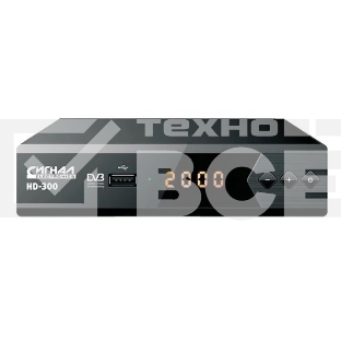 Ресивер эфирный цифровой DVB-T2 HD HD-300 металл, дисплей DOLBY DIGITAL, Сигнал