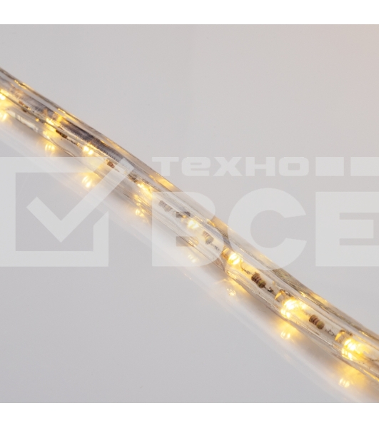 Дюралайт LED, постоянное свечение (2W) – теплый белый, 36 LED/м, бухта 100 м