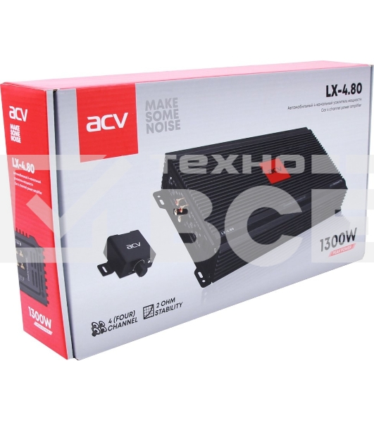 Усилитель автомобильный ACV LX-4.80 четырехканальный