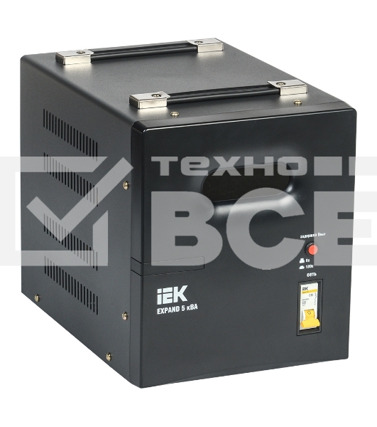 Стабилизатор напряжения IEK Expand 5кВА однофазный черный (IVS21-1-005-11)