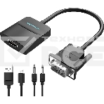 Мультимедиа конвертер Vention VGA + аудио > HDMI, гибкий, черный, фото5