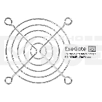 Решетка для вентилятора 70x70 ExeGate EG-070MR (70x70 мм, металлическая, круглая, никель), фото 1