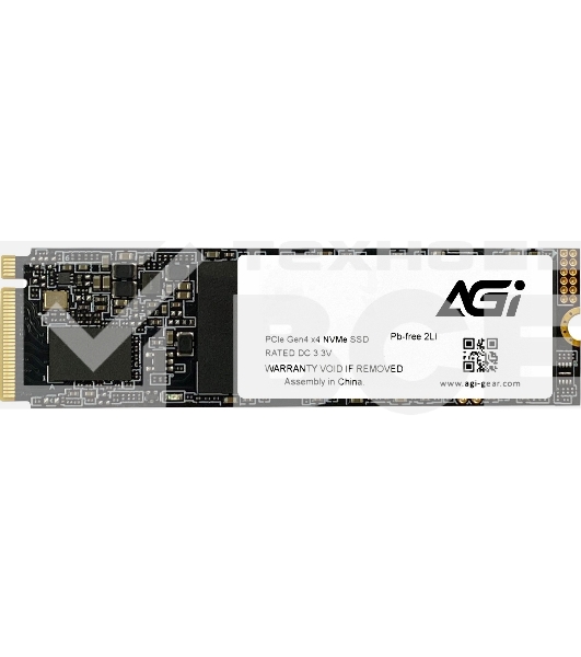 Накопитель SSD AGI AGI2T0G43AI818, 2Tb, PCIe 4.0 x4, M.2 2280, NVMe, R/W 5200/4700