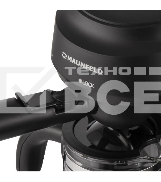 Кофемашина рожковая Maunfeld MF-733BK чёрный, исп. кофе - молотый, 0.24 л, 870 Вт, 4 бар.