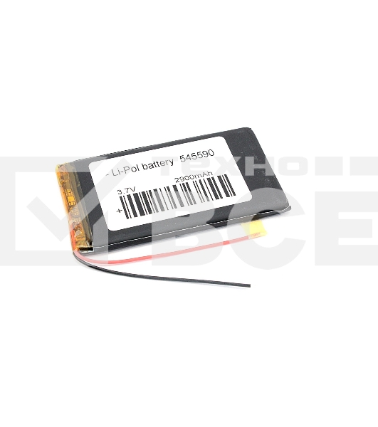 Аккумулятор Li-Pol (батарея) 5.4*55*90мм 2pin 3.7V/2900mAh