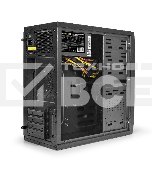 Компьютерный корпус Minitower ExeGate mEVO-7807-NPX500 (mATX, БП 500NPX 12см, 1*USB+1*USB3.0, черный 1x12см с RGB подсветкой)