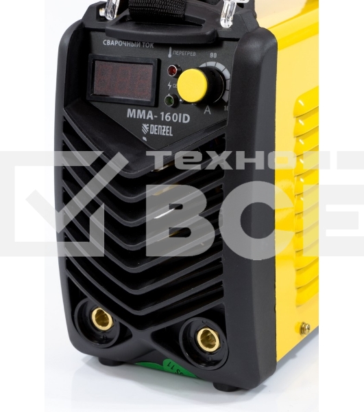 Аппарат инверторный дуговой сварки Denzel ММА-160ID, 160 А, ПВР 60%, диам.эл.1,6-3,2 мм, провод 2 м